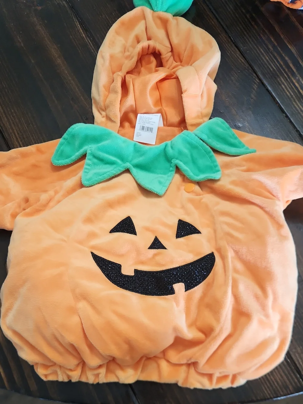 9 Month Baby Boy Orange Pumpkin Costume & Fall Outfit Bundle